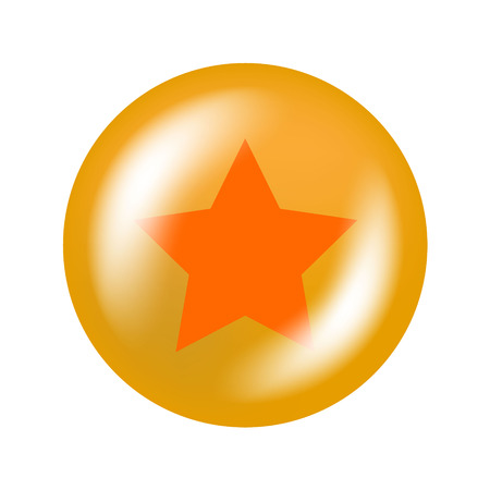 glossy ball with starのイラスト素材