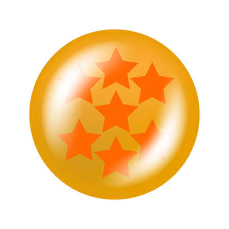 glossy ball with stars from one to five starsのイラスト素材