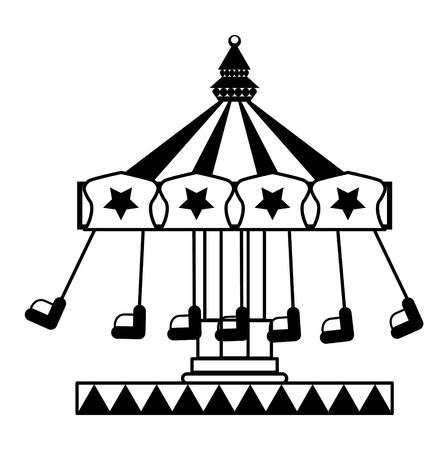 carousel icon with SEAT adorned with starsのイラスト素材