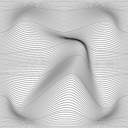 Vector Wave Stripe Background on white background.のイラスト素材