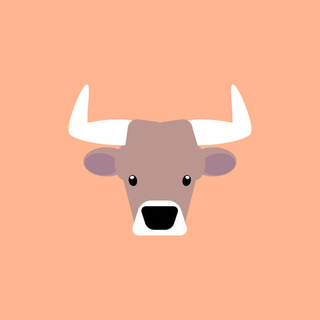 bull muzzle simple iconのイラスト素材