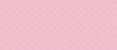 Fish scale motif. golden pattern on pink background. Vector artのイラスト素材