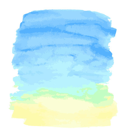 abstract blue and yellow watercolor backgroundのイラスト素材