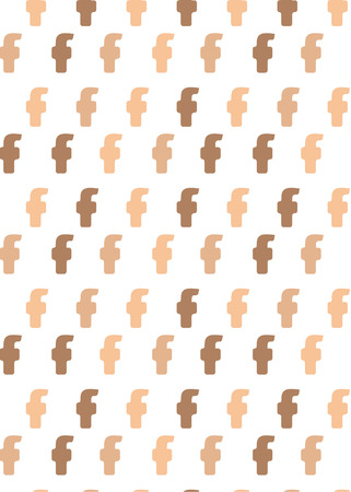 pattern with letters f of coffee colorsのイラスト素材