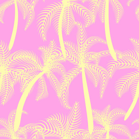Palm tree summer vector seamless pattern.のイラスト素材