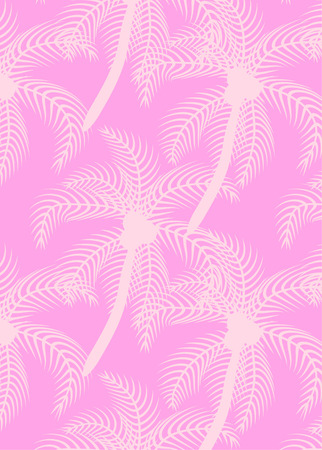 Palm tree pink pattern.のイラスト素材