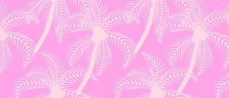 Palm tree pink pattern.のイラスト素材