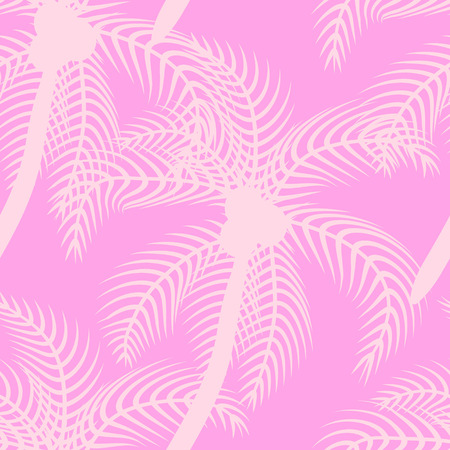 Palm tree pink pattern.のイラスト素材