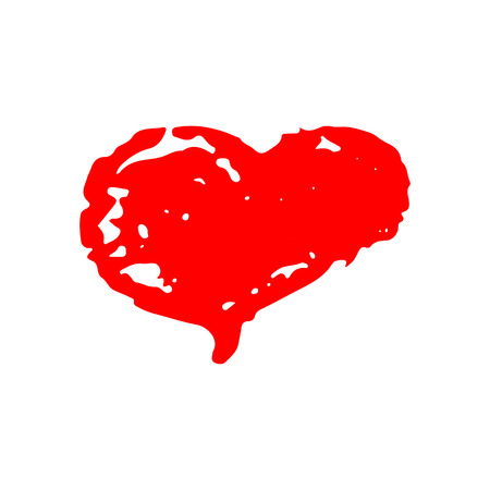 Heart vector. Hand drawn icon. Vector illustrationのイラスト素材