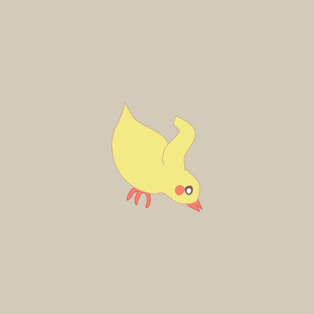 the chicken bent down and openedのイラスト素材