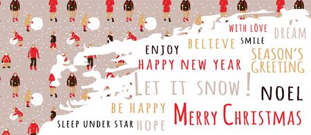 Congratulation card for christmas.のイラスト素材