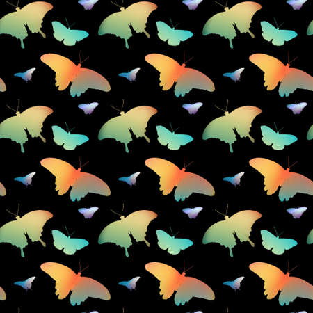 butterflies pattern. Cute butterfly seamless pattern for printの写真素材