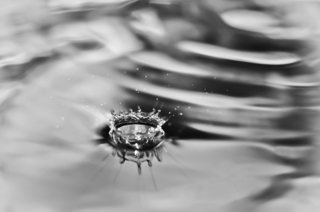 Water drop splashの写真素材