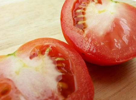 Sliced tomatoes closeupの素材