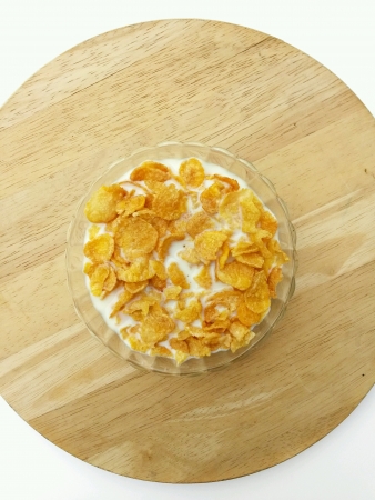 Corn cereal with milkの素材