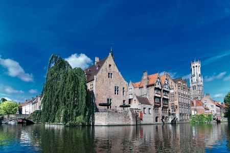 Belgium,old Brugge canalの写真素材
