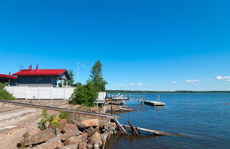 fishing house in Finlandのeditorial素材