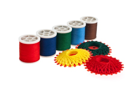 spool of thread taken on a white background