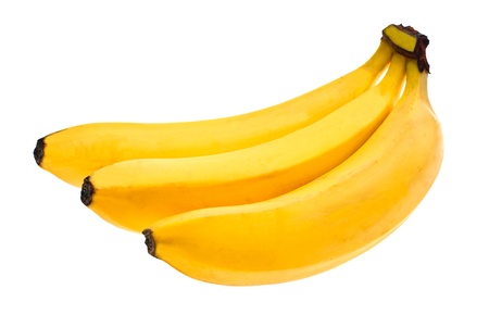 Bananas are shot in studio on white background の写真素材