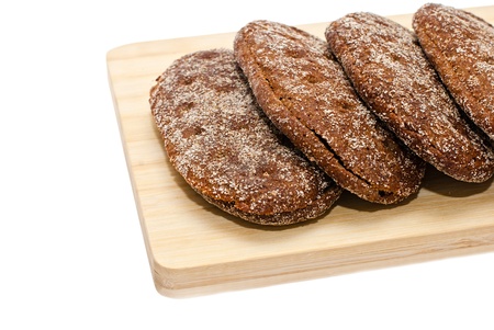 Rye bread was shot in the studio on a white background の写真素材