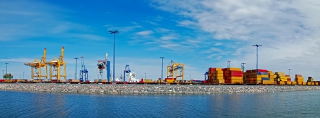 Panorama shot port in Finland  Port of Helsinki の写真素材