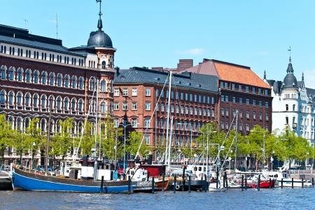 Old embankment Helsinki. The area of the old town.の写真素材
