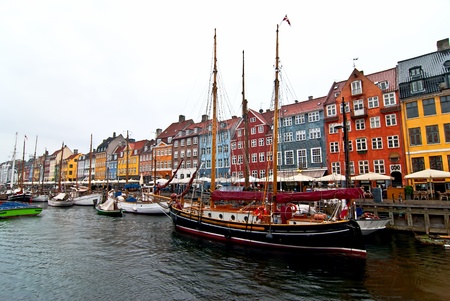 Waterfront Copenhagen. Tourist place of the old city.の写真素材