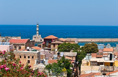 Panoramic view of Chania city  Crete island  Greece の写真素材
