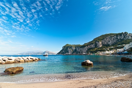 Seascape shot on the island of Capri  Italy の写真素材