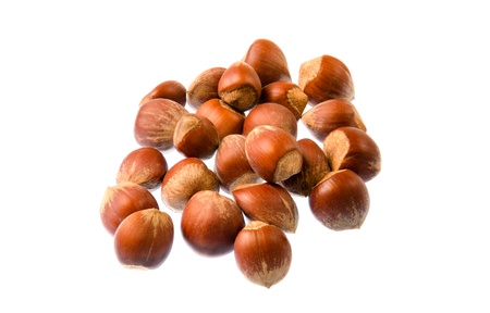 Nuts shot in the studio on a white background,の写真素材