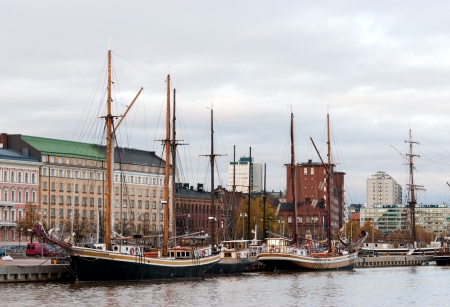 Old embankment Helsinki  The area of the old town の写真素材