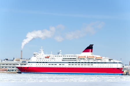 Cruise ship in the port of Helsinki  Finland の写真素材