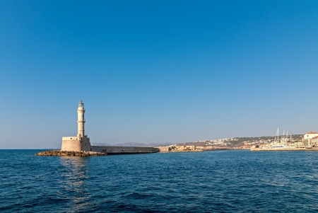 lighthouse in the city of Chania  Crete  Greece の写真素材