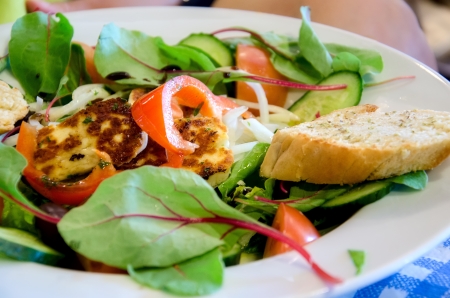 Greek salad with cheese の写真素材