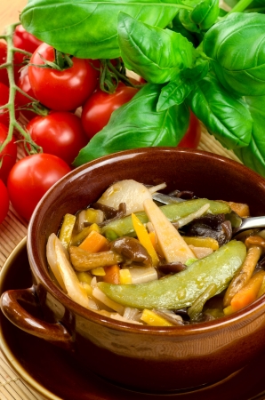 Steamed vegetables の写真素材