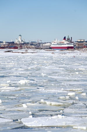 Helsinki winter, panoramic view  Finland の写真素材