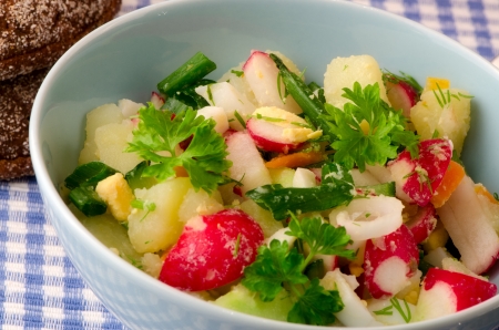 Summer salad of fresh vegetablesの写真素材