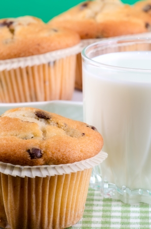 Fresh muffins on the table の写真素材