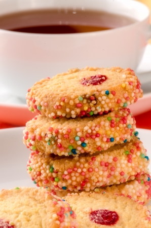 French multi-colored biscuits. Paris. France.の写真素材
