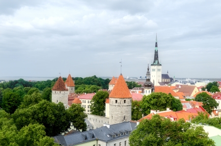 Old Town of Tallinn, Estoniaの写真素材
