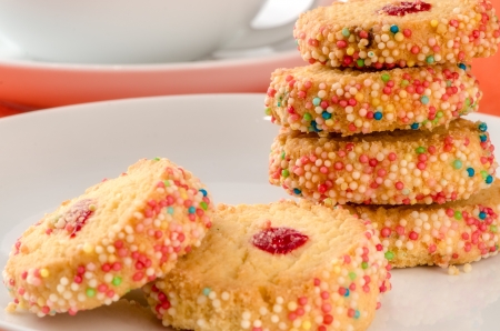 French multi-colored biscuits. Paris. France.の写真素材