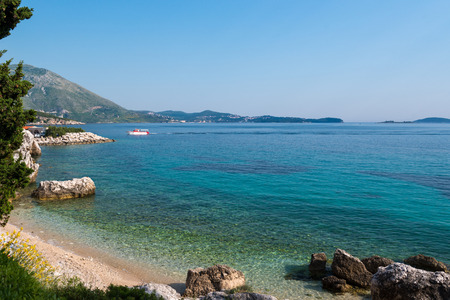 Croatia, adriatic sea background beachの写真素材