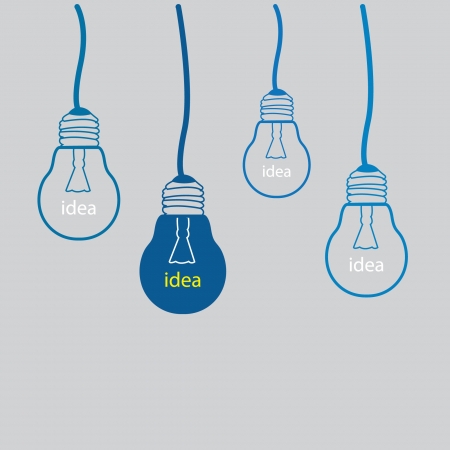 light bulb idea vector illustrationのイラスト素材