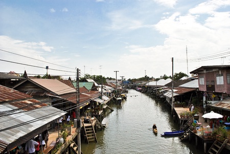 Amphawa Floating Market in Thailandのeditorial素材
