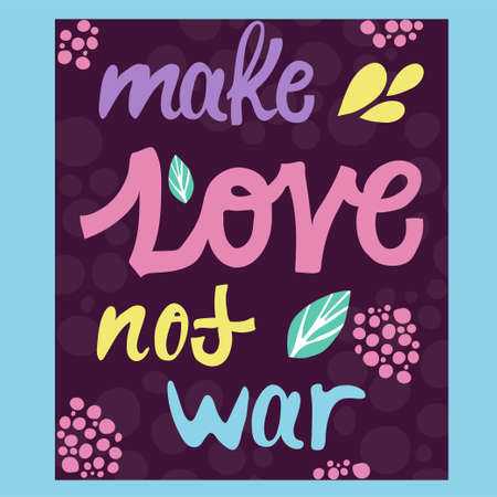 Anti war poster, make love not warのイラスト素材