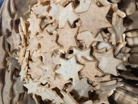 Christmas cookies in the form of a star. Close-up.の写真素材