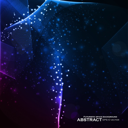 Abstract vector background, shiny space, futuristic wave illustration eps10のイラスト素材