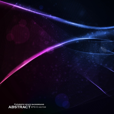 Abstract vector background, shiny space, futuristic wave illustration eps10のイラスト素材