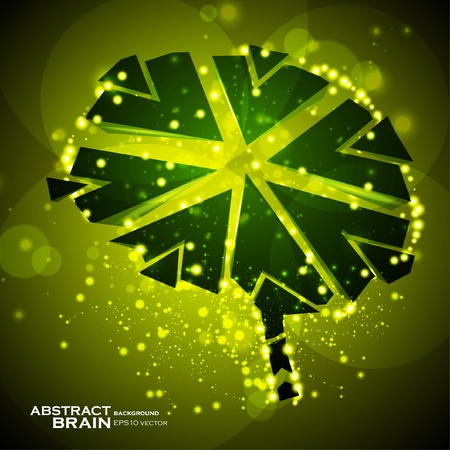 Brain crushing, abstract light background, vector illustration eps10のイラスト素材