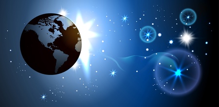 Vector of earth in space, eps10のイラスト素材